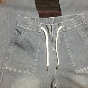 Women’s Jeans (Med) Drawn String Straight Leg